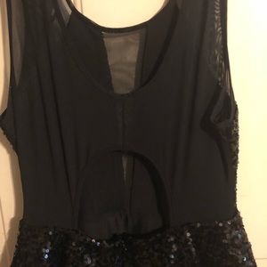 Black Mini Sequin Dress